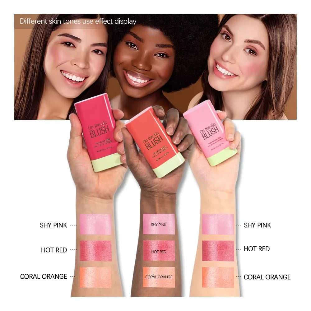 Kit de Maquillaje 3 Barras 3 en 1 – Labios, Mejillas y Ojos