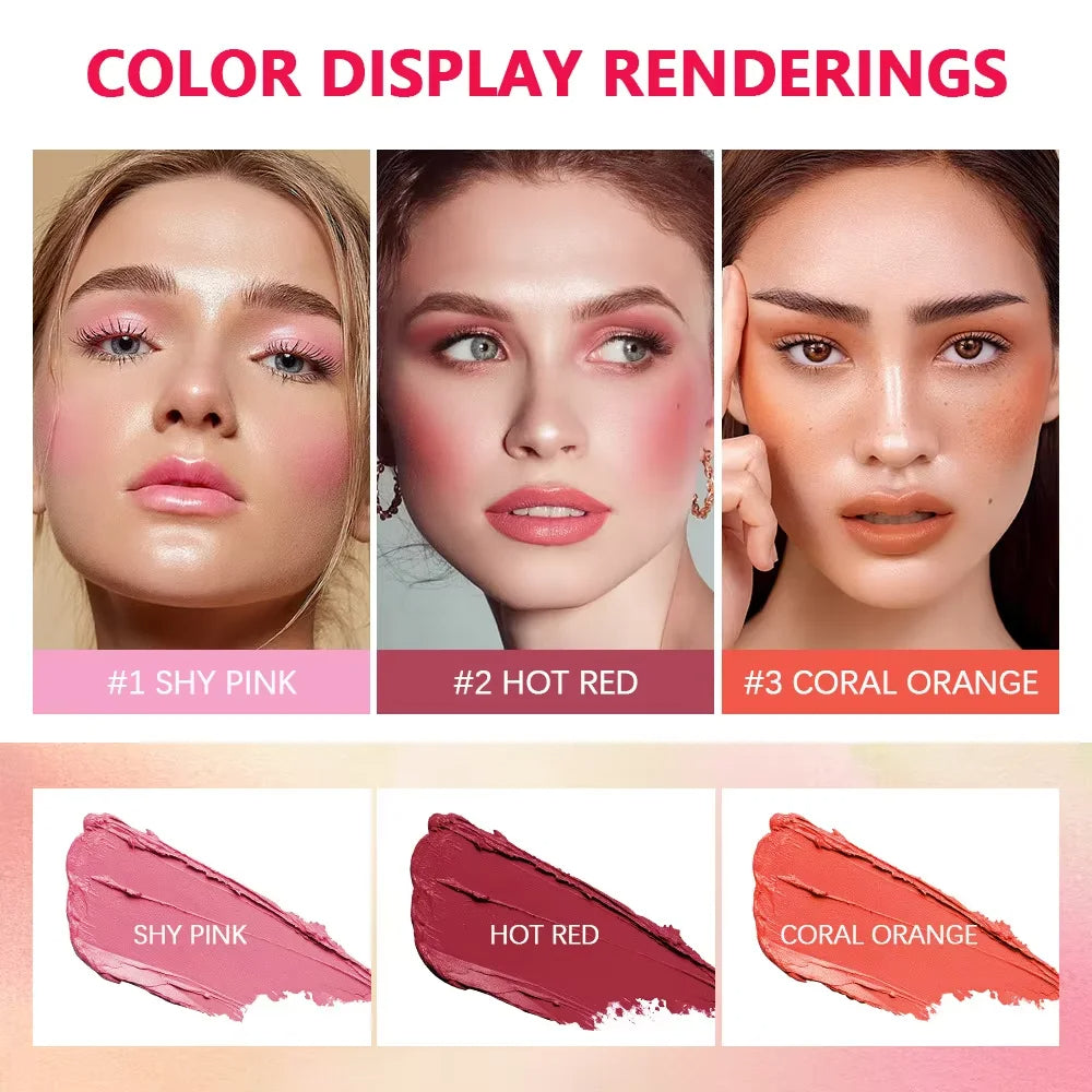 Kit de Maquillaje 3 Barras 3 en 1 – Labios, Mejillas y Ojos
