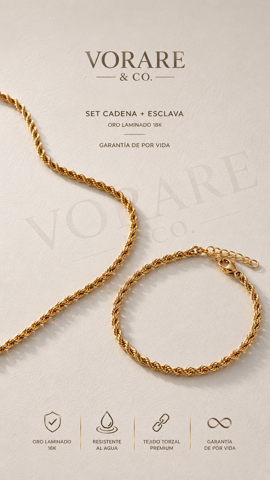 SET CADENA Y ESCLAVA LAZO