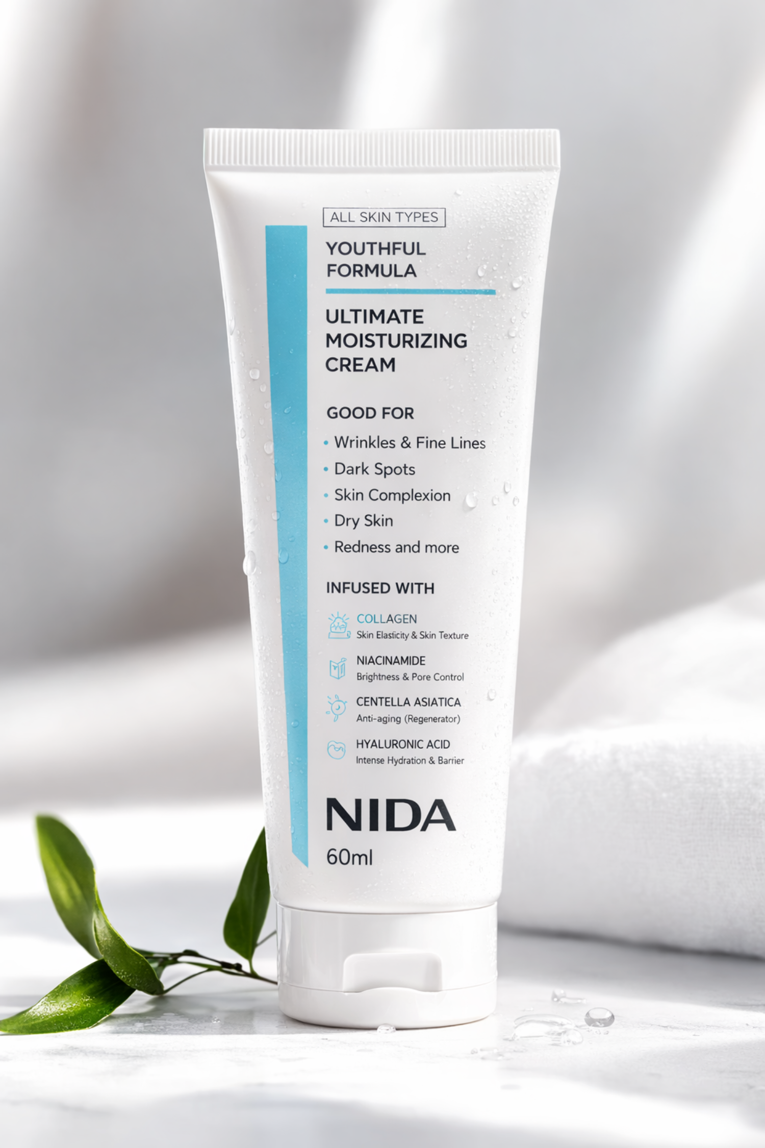 NIDA HidraPiel - Crema Hidratante Rejuvenecedora Coreana