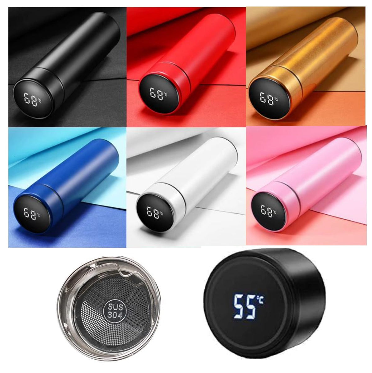 Termo Aquora Pro con Pantalla LED - Termo con Indicador de Temperatura